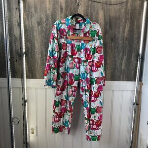 Joe Boxer 100% cotton flannel Christmas PJ set size L